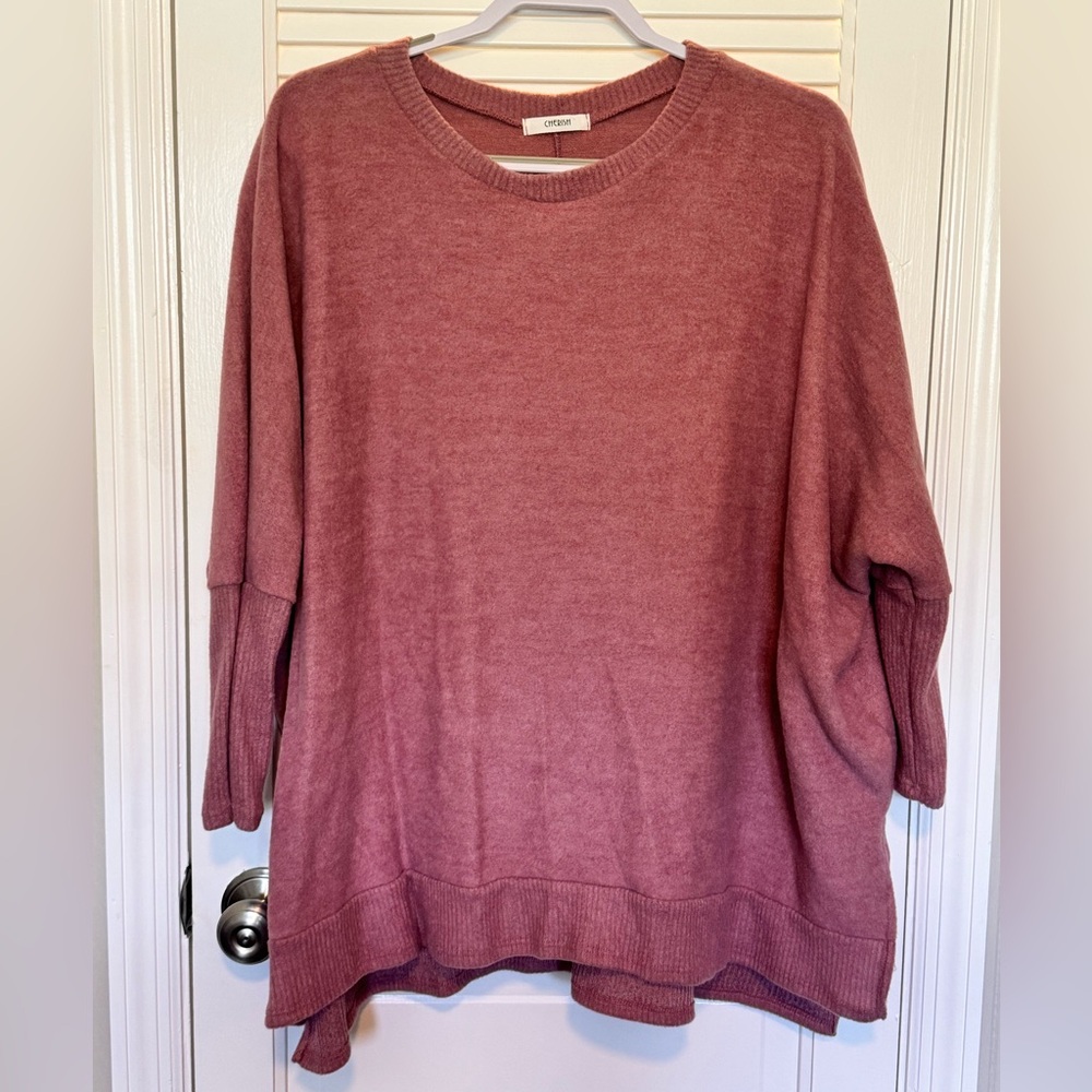 Cherish Dusty Rose Crew Neck Sweater